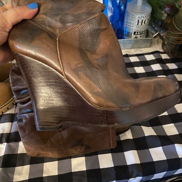 Jessica Simpson Scrunch multi color brown leather boots‎ - Picture 2 of 2